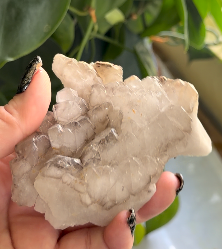 Elestial Candle Quartz | Natural Smokey Quartz | Quartz Cluster | Crystal Library