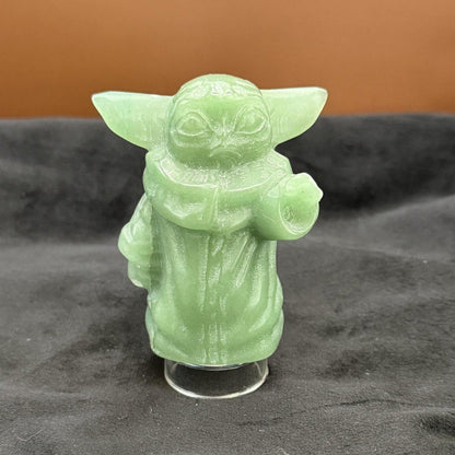 Green Aventurine Carving | 3" Carved "Baby Yoda" Crystal