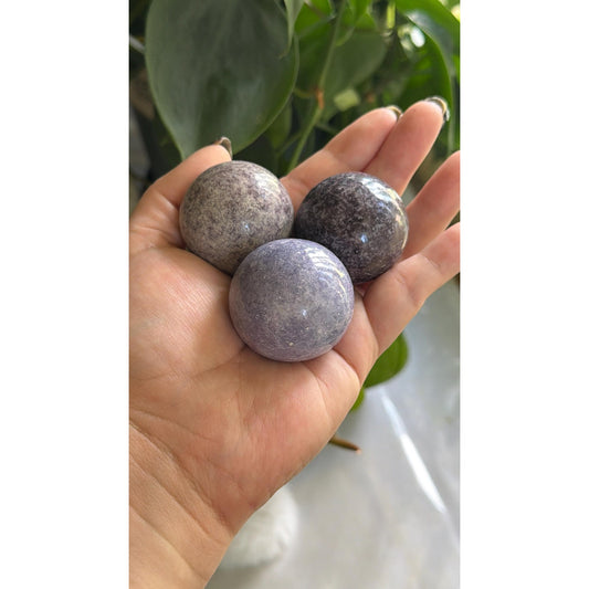 Small Lepidolite Spheres | 1.6" Crystal Spheres | Choose your Crystal
