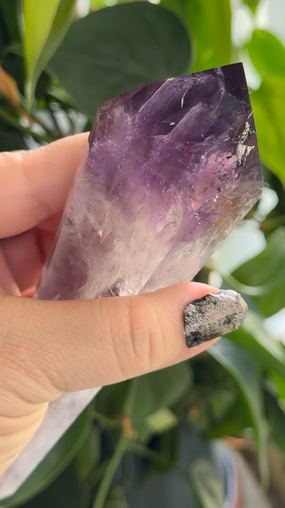 Amethyst Wand | 6.5" Amethyst Natural Crystal | Polished Point