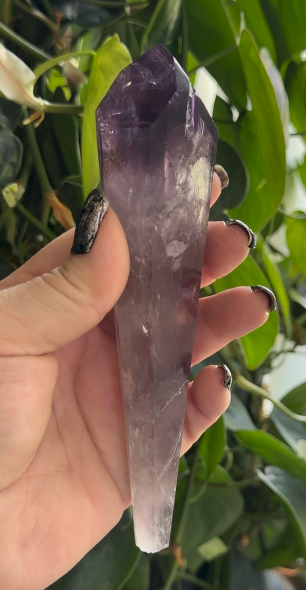 Amethyst Wand | 6.5" Amethyst Natural Crystal | Polished Point