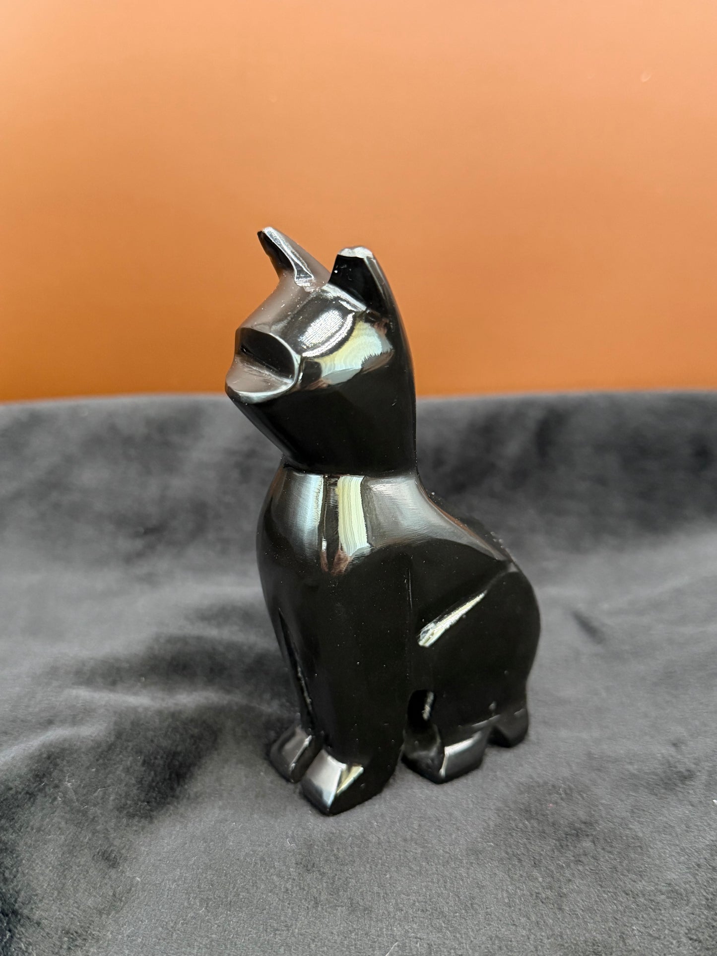 Black Obsidian Cat | Carved Crystal
