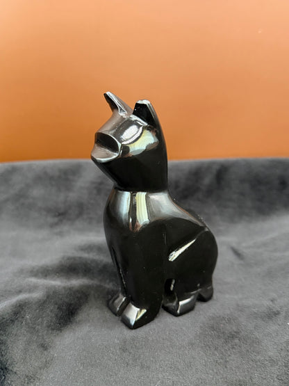 Black Obsidian Cat | Carved Crystal