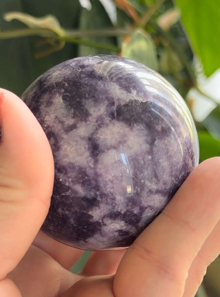 Large Lepidolite Galaxy Sphere | 2.3" Polished Sphere