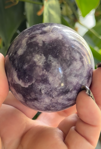 Large Lepidolite Galaxy Sphere | 2.3" Polished Sphere