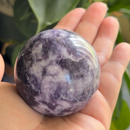 Large Lepidolite Galaxy Sphere | 2.3" Polished Sphere
