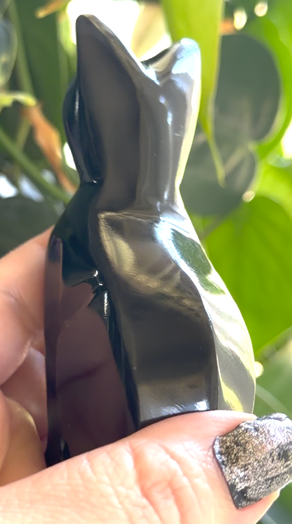 Black Obsidian Cat | Carved Crystal