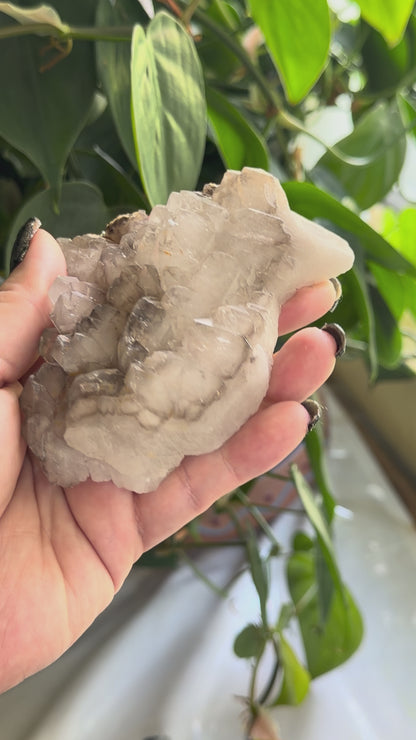 Elestial Candle Quartz | Natural Smokey Quartz | Quartz Cluster | Crystal Library