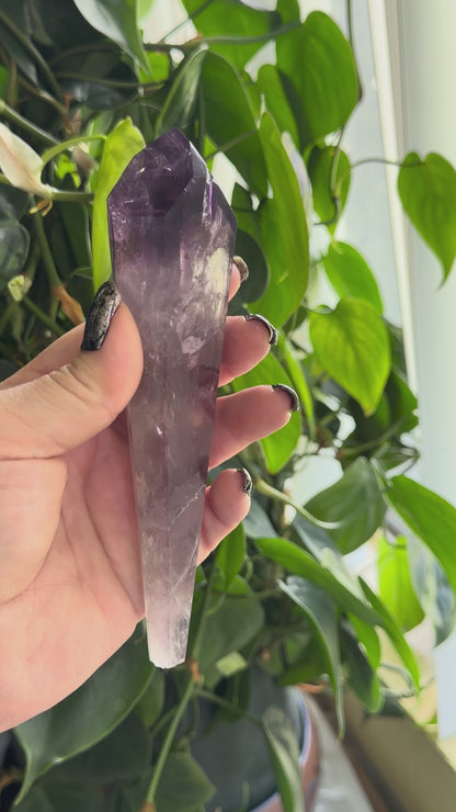 Amethyst Wand | 6.5" Amethyst Natural Crystal | Polished Point